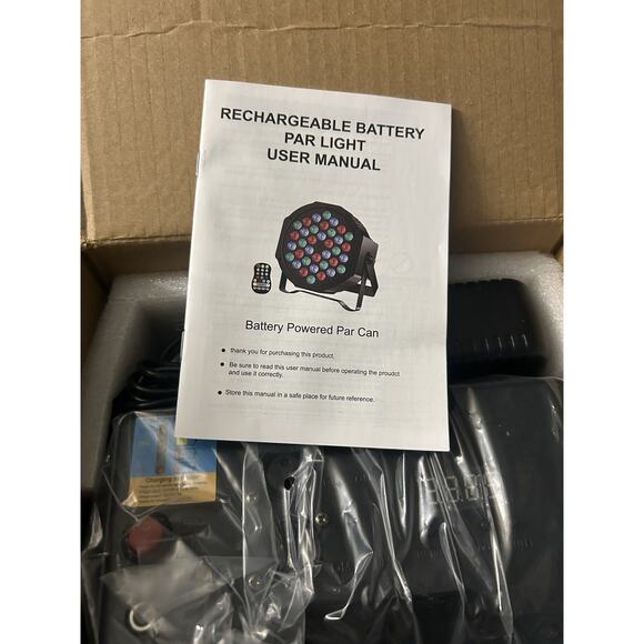 Rechargeable Stage Par Lights 36W RGB Battery Powered, Wireless LED Par Light - Picture 2 of 4